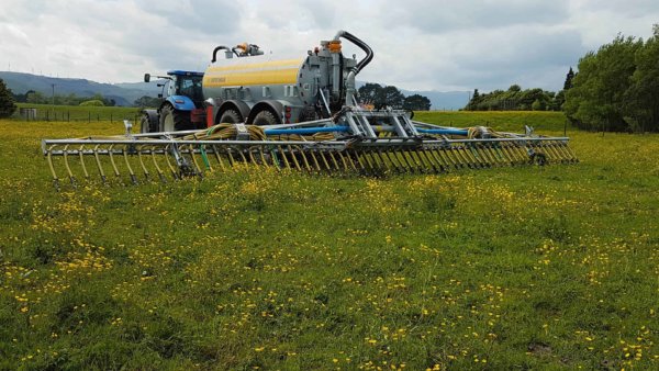 Veenhuis Slurry Injector in lush pasture | FarmChief