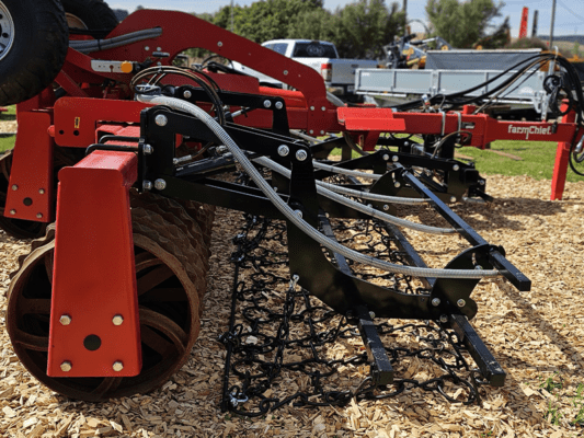 FarmChief Machinery Rollmax Roller with Intense Chain Harrows